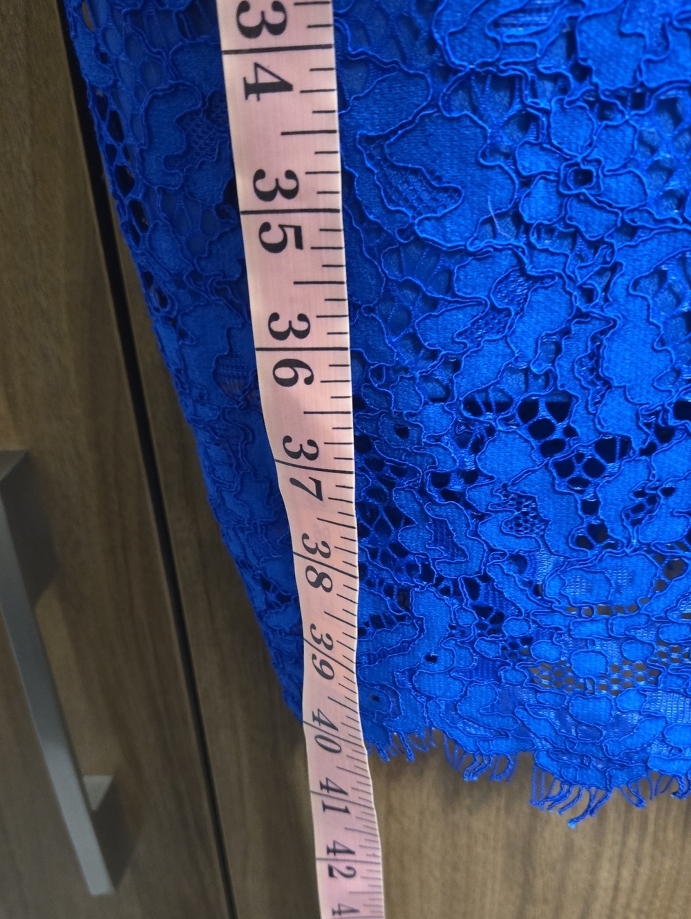 J. Crew-Royal Blue Lace Midi Dress-Size 12 - Picture 8 of 16